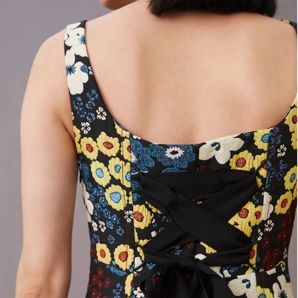 Maeve by Anthropologie Marigold Midi Party Wedding Multicolor Dress Size 0 - Picture 3 of 14